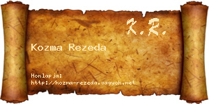 Kozma Rezeda névjegykártya